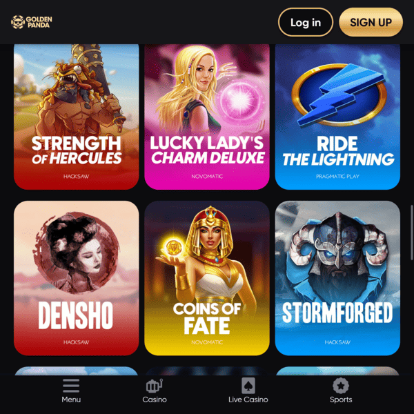 Hall du Golden Panda Casino